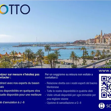 Grand 2p Face Avec Balcon, Parking, Piscine Et En Centre-ville A - Fr-1-196-284 * מנטון